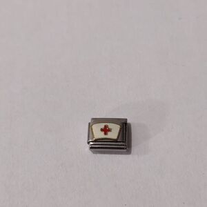Nurse Hat‎ Italian Link Stainless Steel Nomination Style Charm